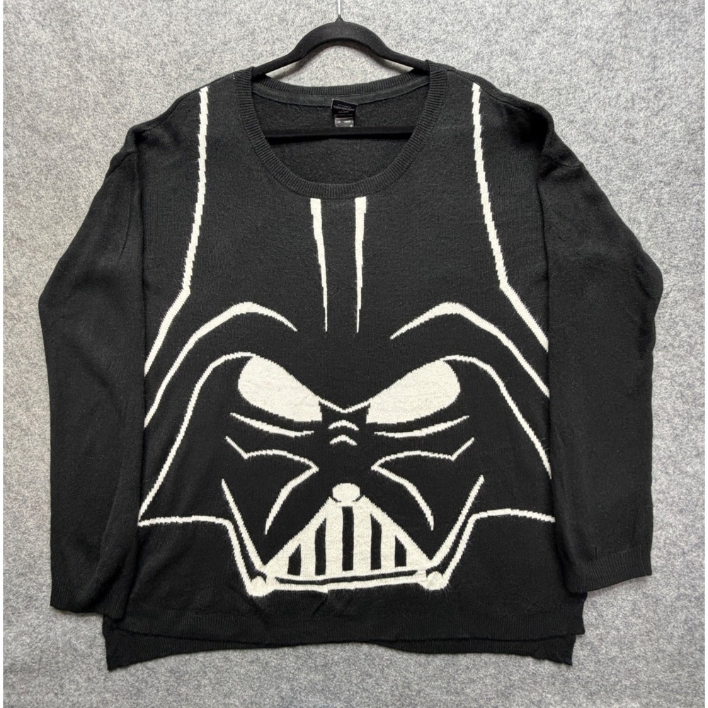Star Wars Her Universe Darth Vader Black Knit Sweater Womens 2X Graphic Helmet